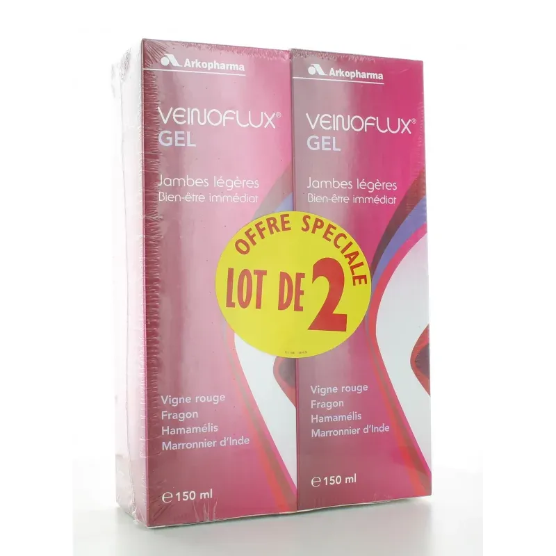 Arkopharma Veinoflux Gel Jambes Légères 2X150ml