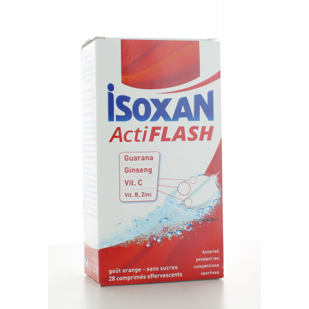Isoxan ActiFlash Orange sans sucre 28 comprimés