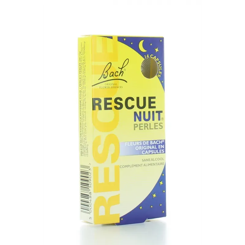 Rescue Nuit Perles Fleurs de Bach 14 capsules - Univers Pharmacie