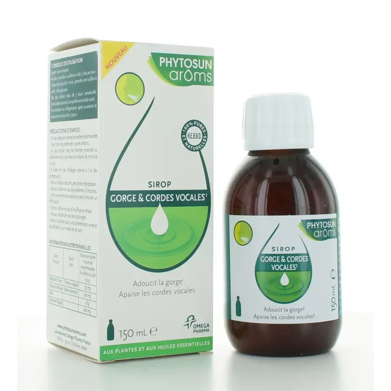 Phytosun Aroms Sirop Gorge & Cordes Vocales 150ml