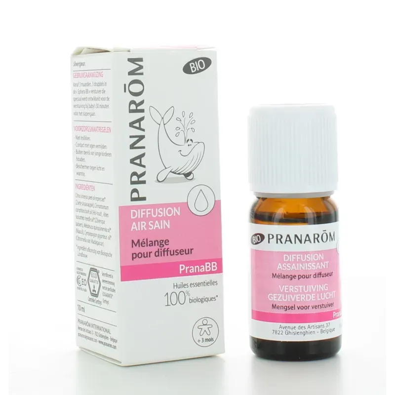 Mélange d'Huiles Essentielles Bio Air Sain PranaBB Pranarôm 10 ml