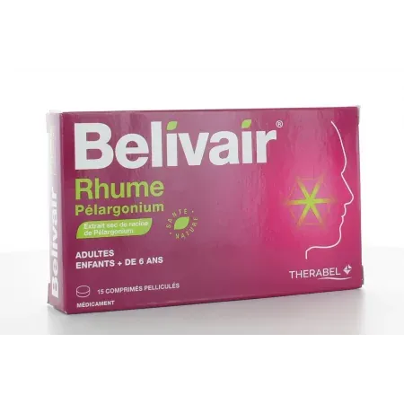 Belivair Rhume Pelargonium 15 comprimés