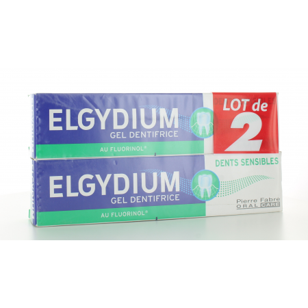 Dentifrice Elgydium Dents Sensibles 2X75 ml