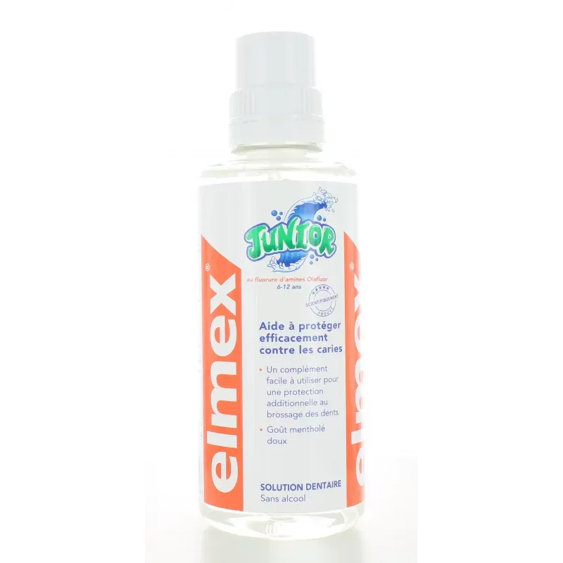 Elmex Solution Dentaire Junior 6-12 ans 400ml - Univers Pharmacie