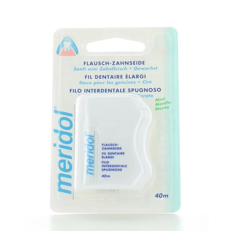 Meridol Fil Dentaire Ciré Menthe 40m