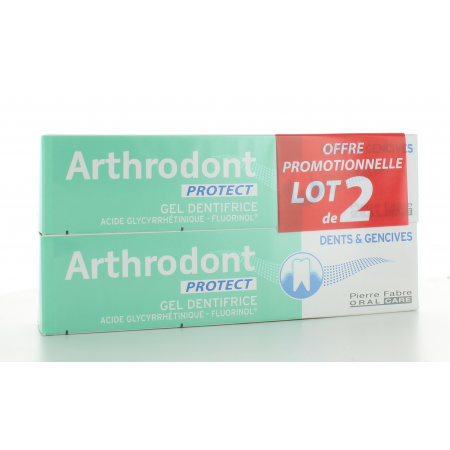 Arthrodont Protect Gel Dentifrice Dents&Gencives 2X75ml - Univers Pharmacie