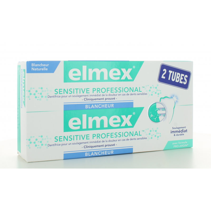 Elmex Sensitive Professional Blancheur Dentifrice 2X75ml - Univers Pharmacie