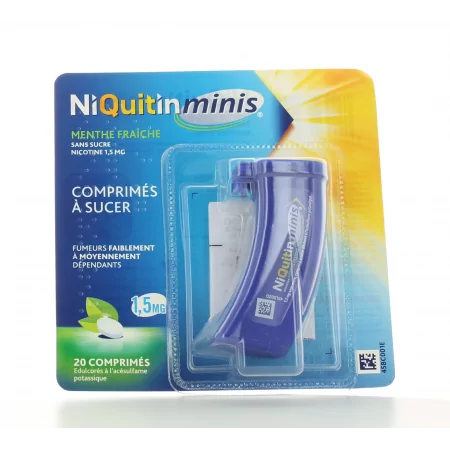 Niquitin Minis 1,5mg Menthe Fraîche sans sucre 20...