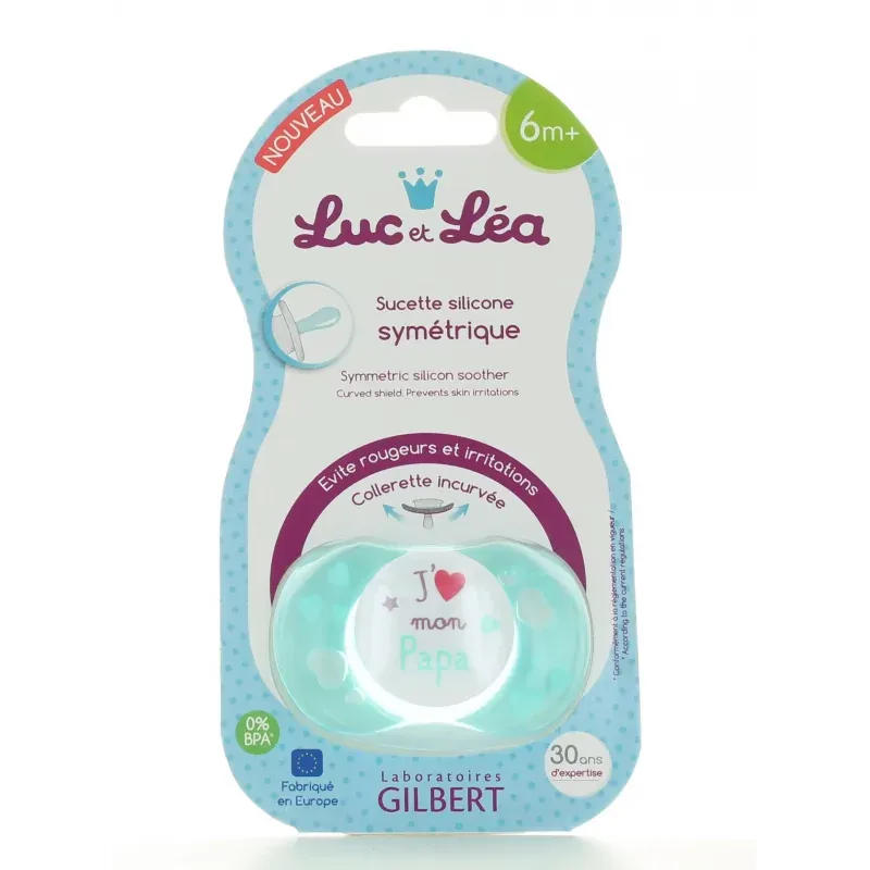 Sucette Silicone 6M+ Papa Luc et Léa