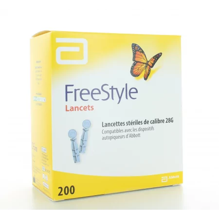 Lancettes Stériles calibre 28G Freestyle X200