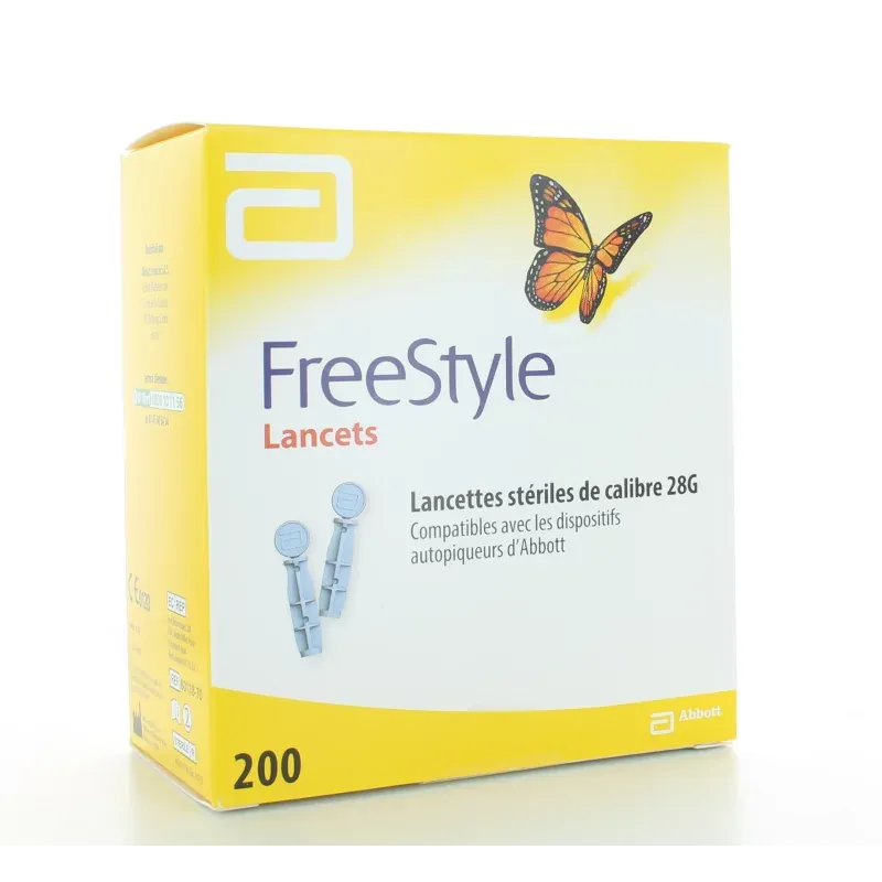 Lancettes Stériles calibre 28G Freestyle X200 Lancettes Stériles calibre 28G Freestyle X200