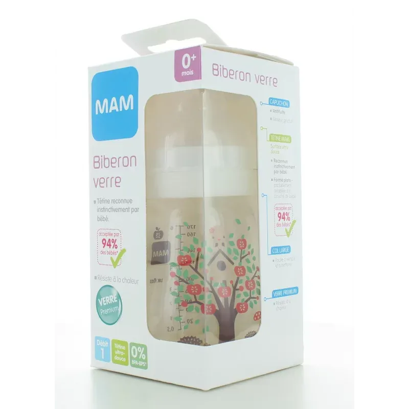 MAM Biberon en Verre 0M+ - Univers Pharmacie