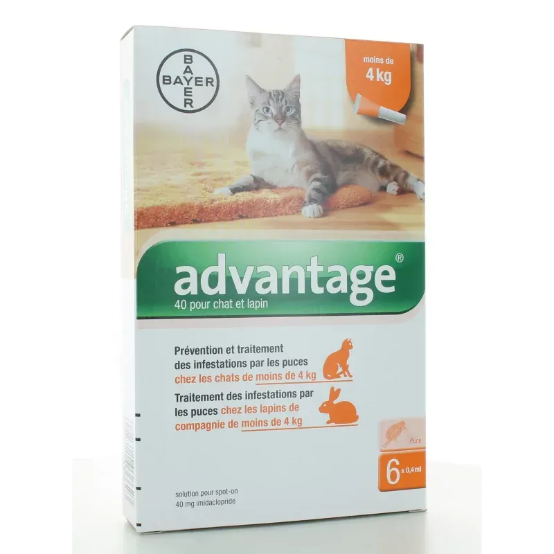 Advantage 40 Chat et Lapin 6 pipettes