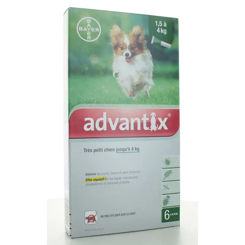 Advantix Très Petits Chiens 6 pipettes