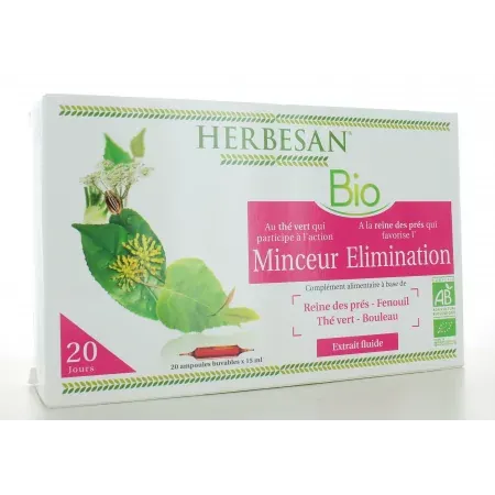 Herbesan Bio Minceur Élimination 20 ampoules