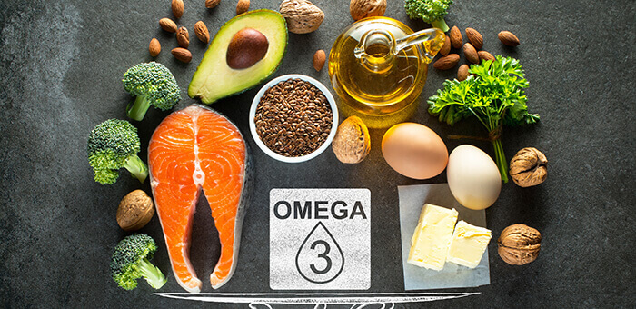 ensemble d'aliments riches en oméga 3