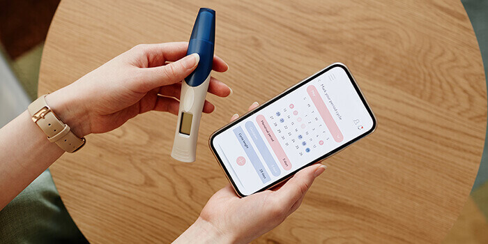 test de grossesse et application destinée à déterminer la date de terme de la grossesse