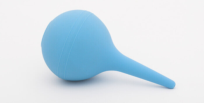 poire de lavement auriculaire bleue