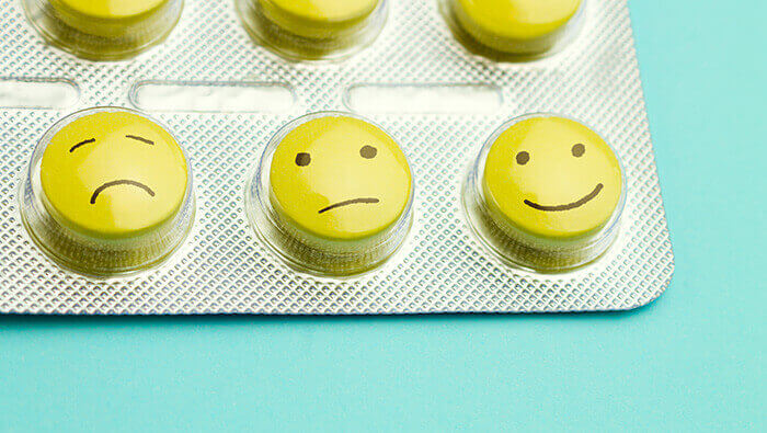 plaquettes de médicaments antidépresseurs