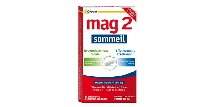Mag 2 Sommeil Magnésium Marin 30 comprimés