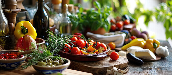 aliments issus de l'alimentation cretoise