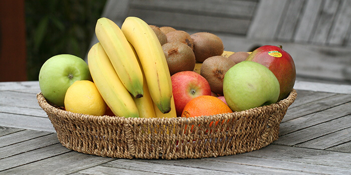 corbeille de fruits frais