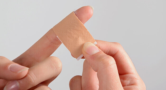 pansement sur un doigt