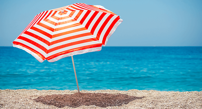 parasol sur une plage