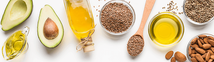 ensemble d'aliments riches en omega 3, 6 et 9