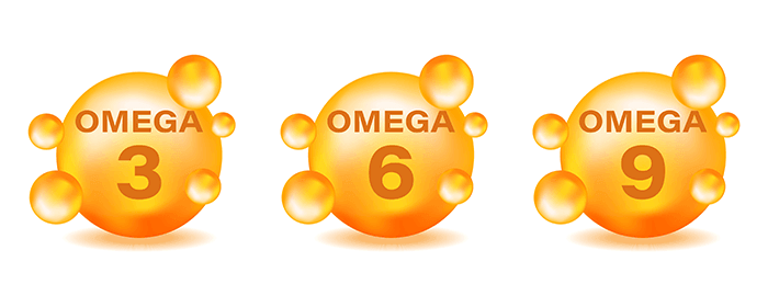 illustration des omega 3,6 et 9 sous forme de gouttes