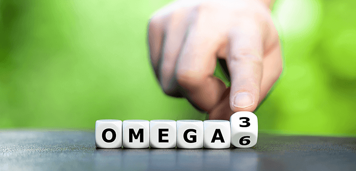 omega 3 et 6 ecrit avec des petits cubes