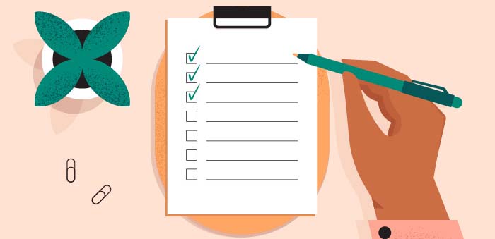 illustration d'une liste à cocher