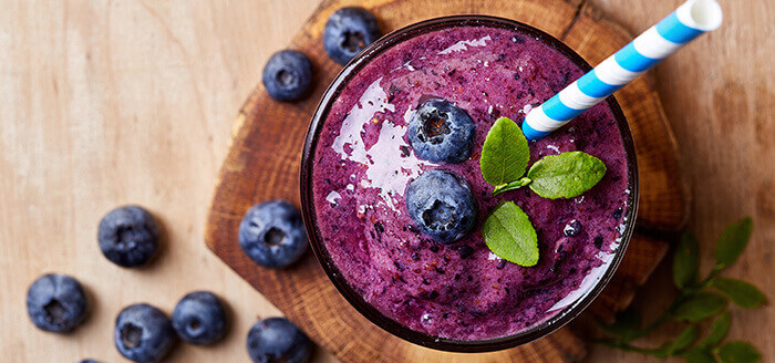smoothie à la myrtille
