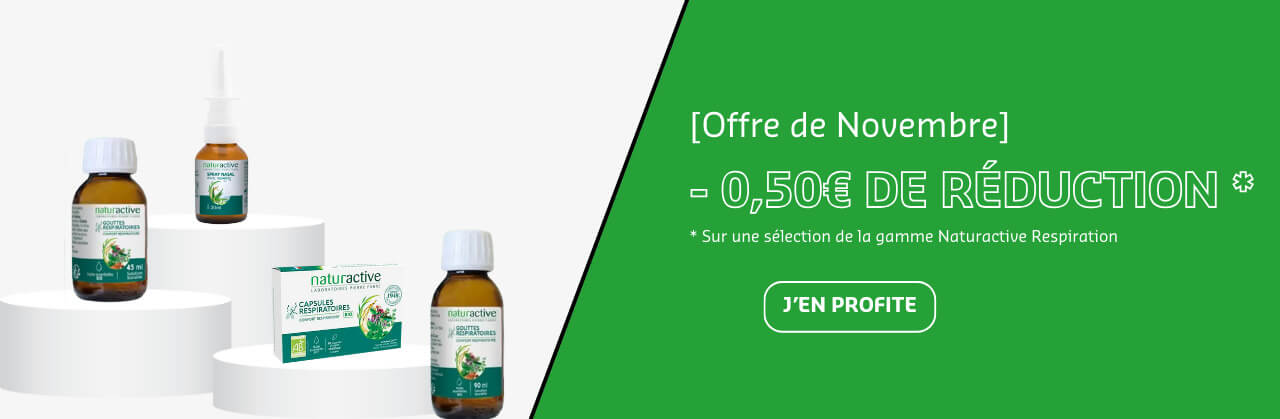 bannière de promotion Gamme respiratoire Naturactive