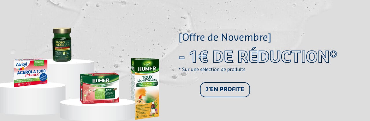 bannière de promotion 1€ Novembre