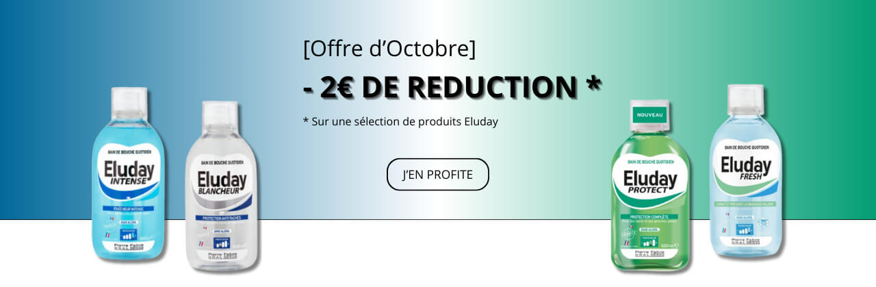 Bannière de promotion Bains de bouche Eluday