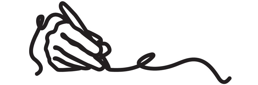 illustration d'une main écrivant