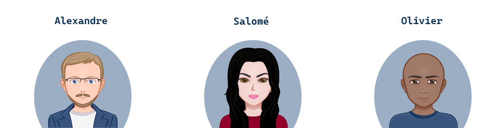 Alexandre, Salomé et Olivier d'universpharmacie.fr