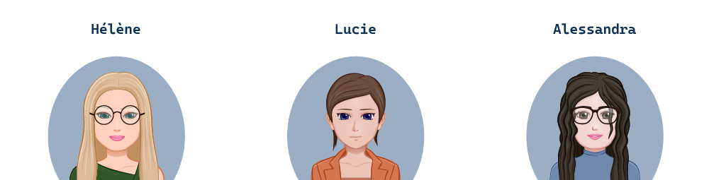 Hélène, Lucie et Alessandra, les rédactrices d'universpharmacie.fr