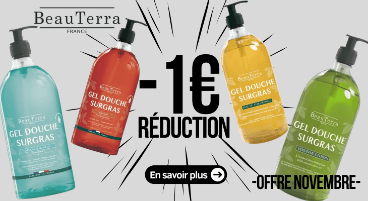 1€ de remise sur la gamme de soins lavants Beauterrra
