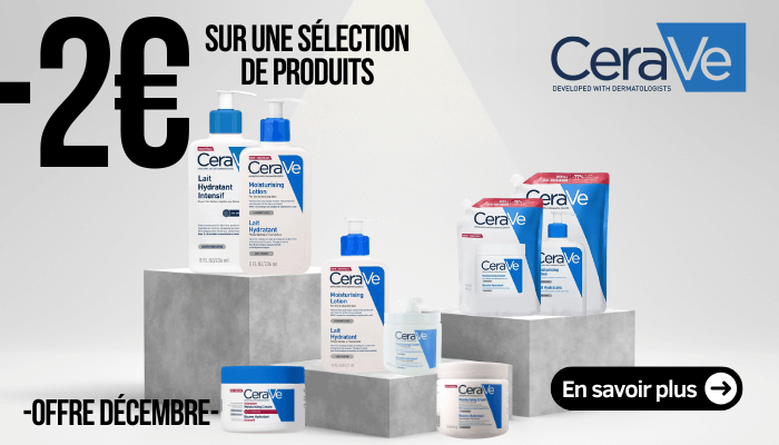 2€ de remise sur une sélection de soins hydratants Cerave