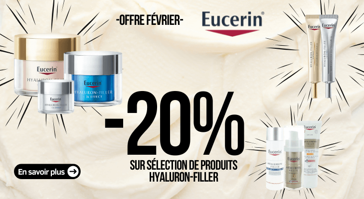20% de remise sur la gamme anti-âge Eucerin Hyaluron-Filler