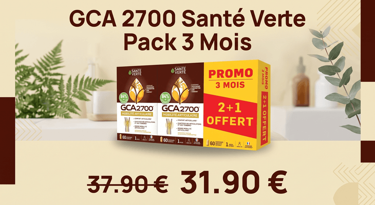 6€ de remise sur Santé Verte GCA 2700 Mobilité Articulaire 3X60 comprimés