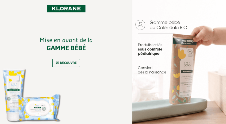 Testez la douceur de la gamme de soin Klorane Bébé