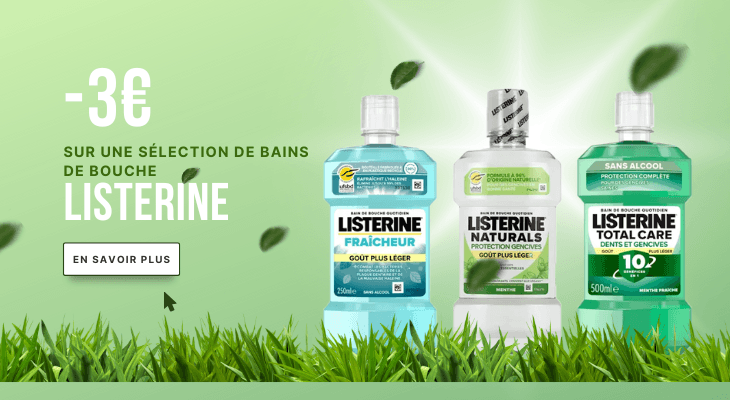30% de remise sur une sélection de bains de bouche Listerine
