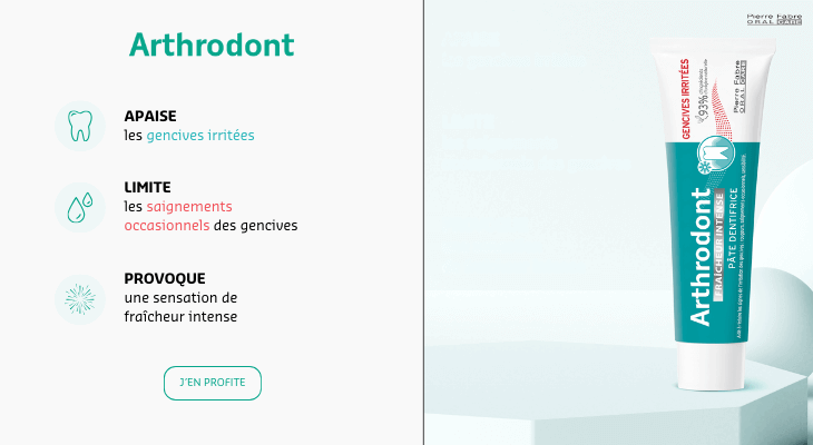 Une hygiène bucco-dentaire optimale grâce au dentifrice Arthrodont Fraîcheur Intense