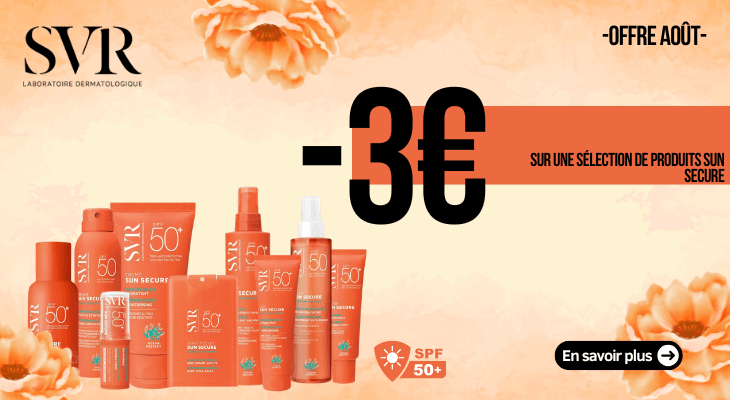 3€ de remise sur une sélection de soins solaires SVR Sun Secure