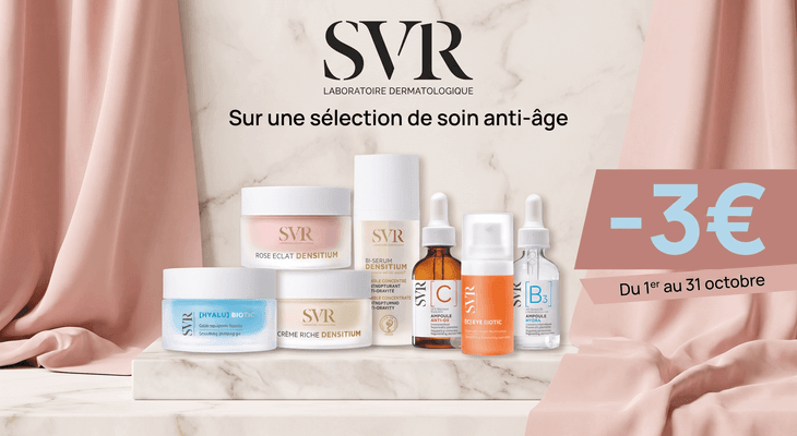 3€ de remise sur une sélection de soins anti-âge SVR