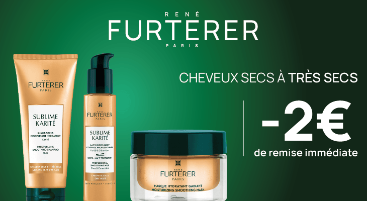 2€ de remise sur une sélection de soins capillaires Furterer Sublime karité