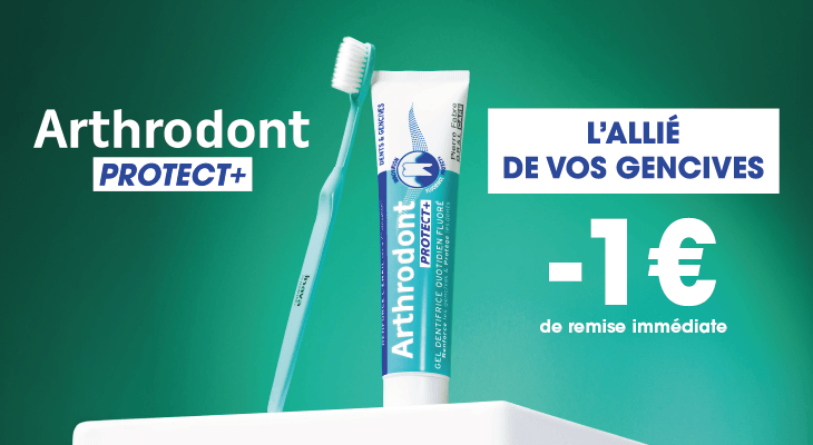 1€ de remise sur le Dentifrice Arthrodont Protect+ 75ml